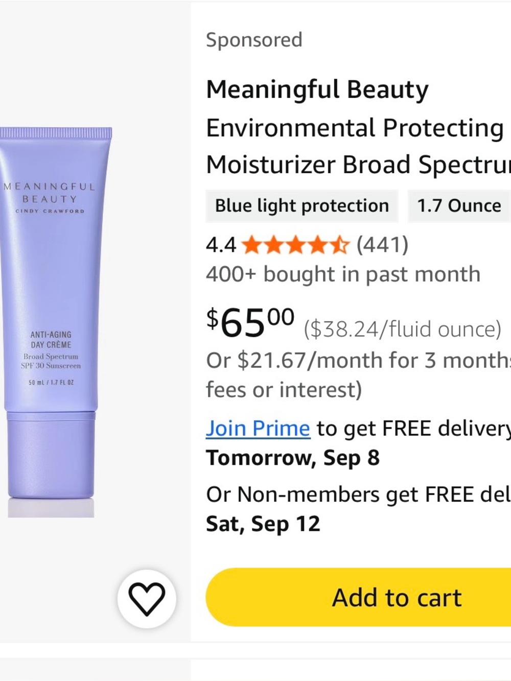 Meaningful Beauty Lavender Anti-Aging Day Crème SPF 30 - Picture 5 of 5